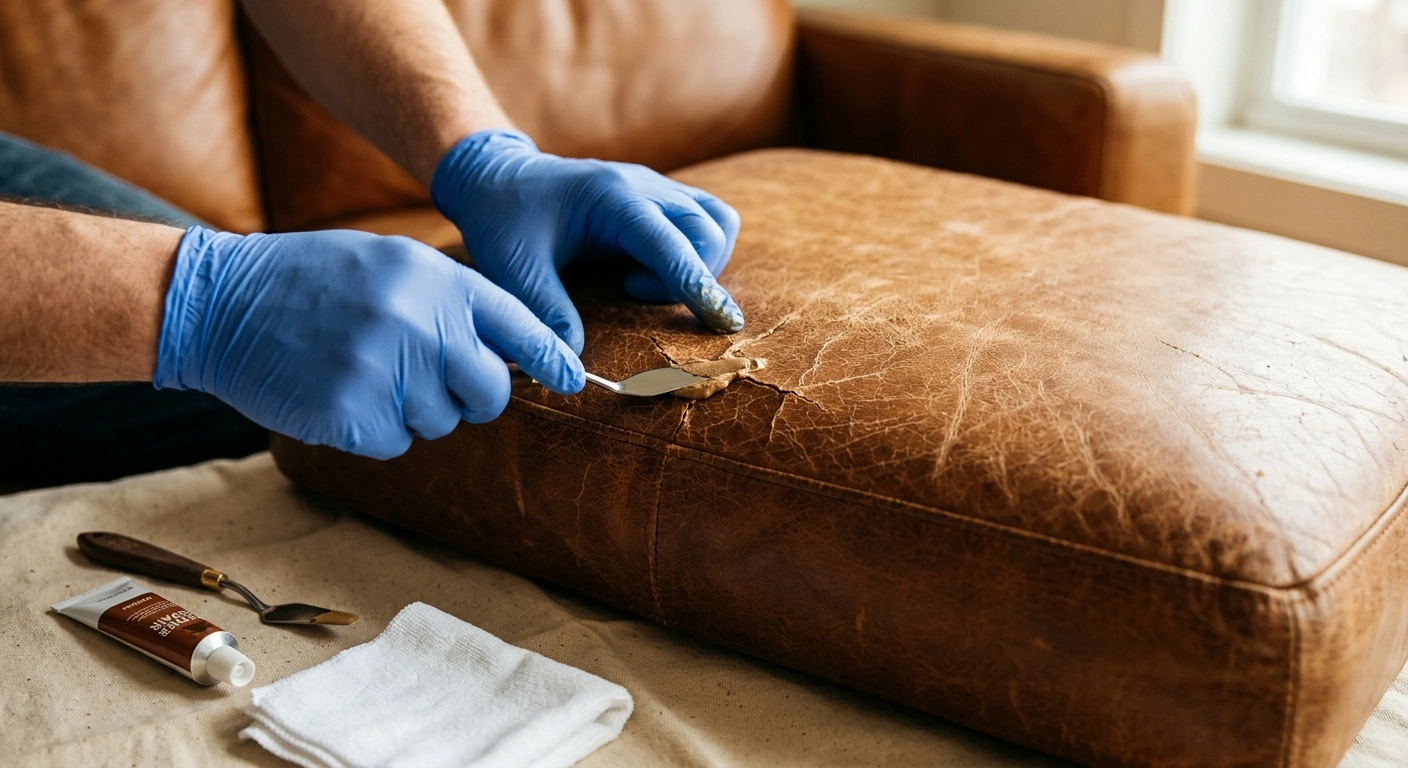 how to fix leather couch
