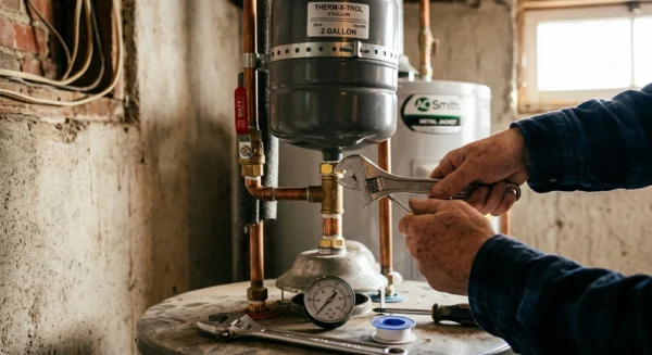 how to install a water heater expansion tank