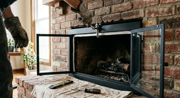 how to install fireplace doors